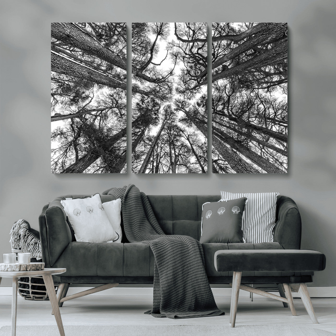 MGV-CV-48X32-3P - Trees Contemporary Art Canvas Print