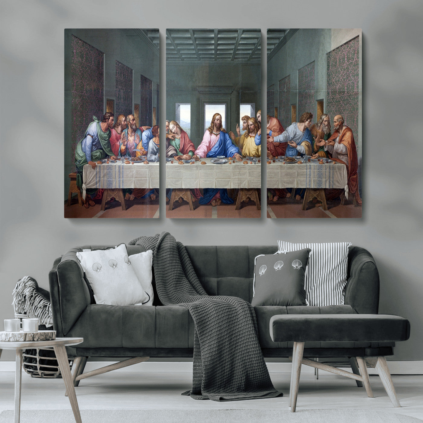 MGV-CV-48X32-3P - The Last Supper Multi Panel Canvas Wall Art
