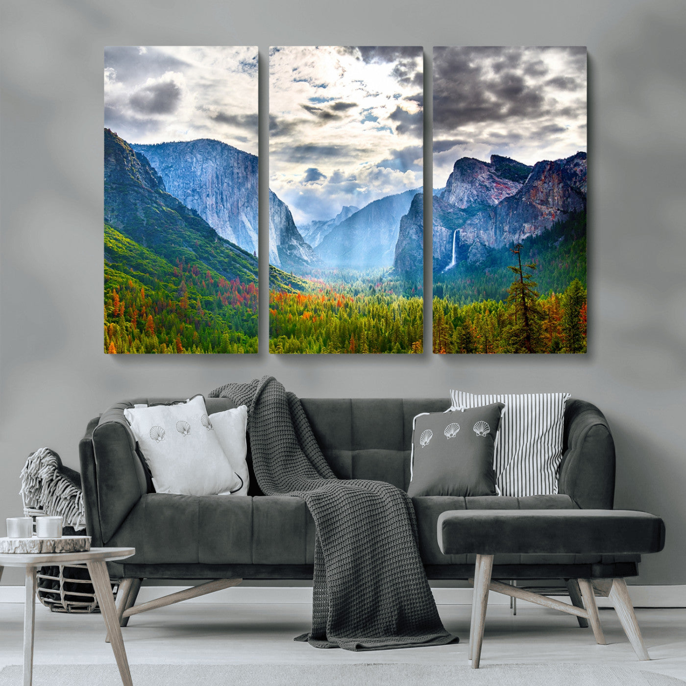 MGV-CV-48X32-3P - Yosemite National Park El Capitan Landscape Wall Art, Yosemite National Park El Capitan Canvas Print