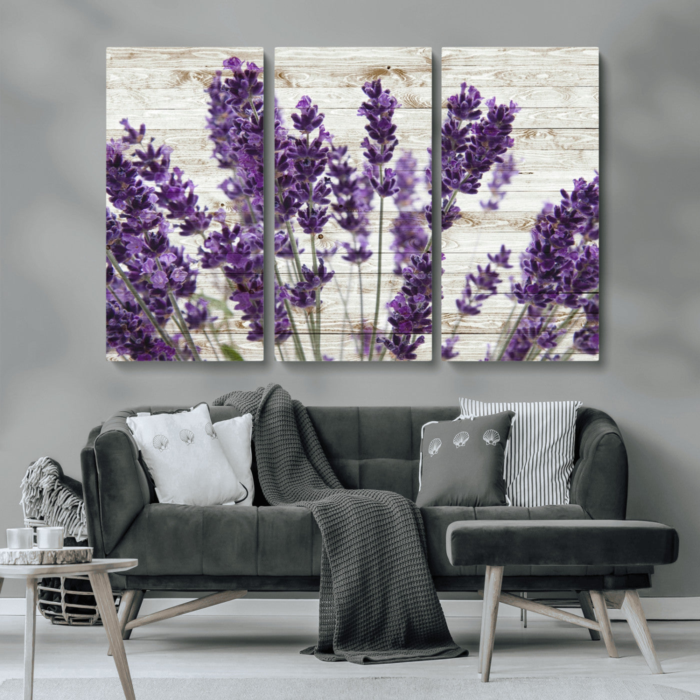 MGV-CV-48X32-3P - Lavender Canvas Wall Art Flower Print