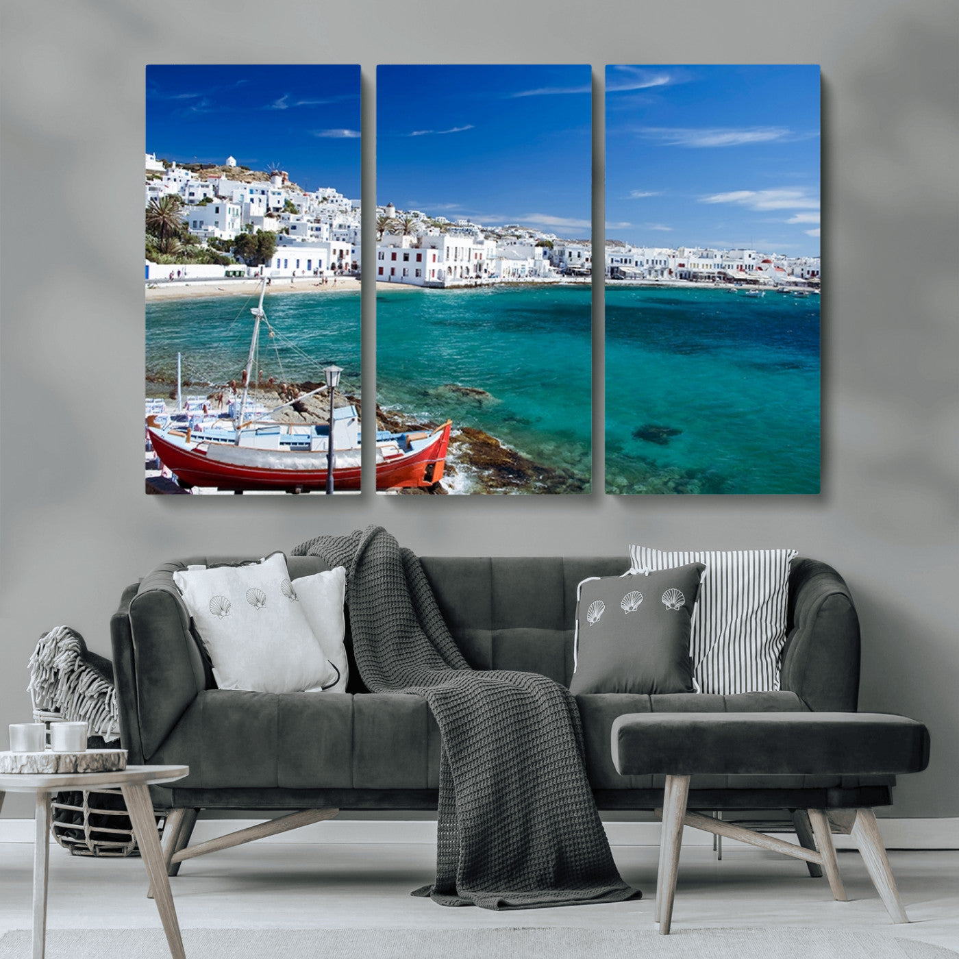 MGV-CV-48X32-3P - Santorini Wall Art Canvas Print