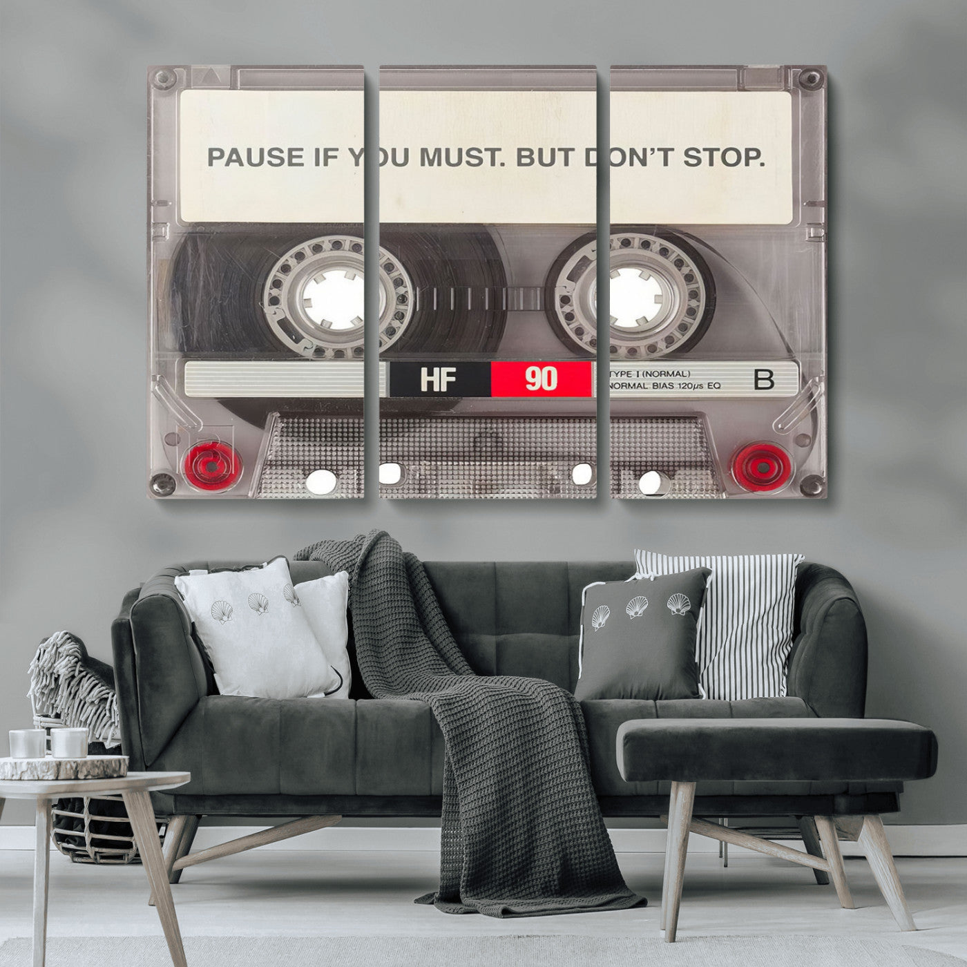 MGV-CV-48X32-3P - Music Cassette Iconic Wall Art Canvas Print