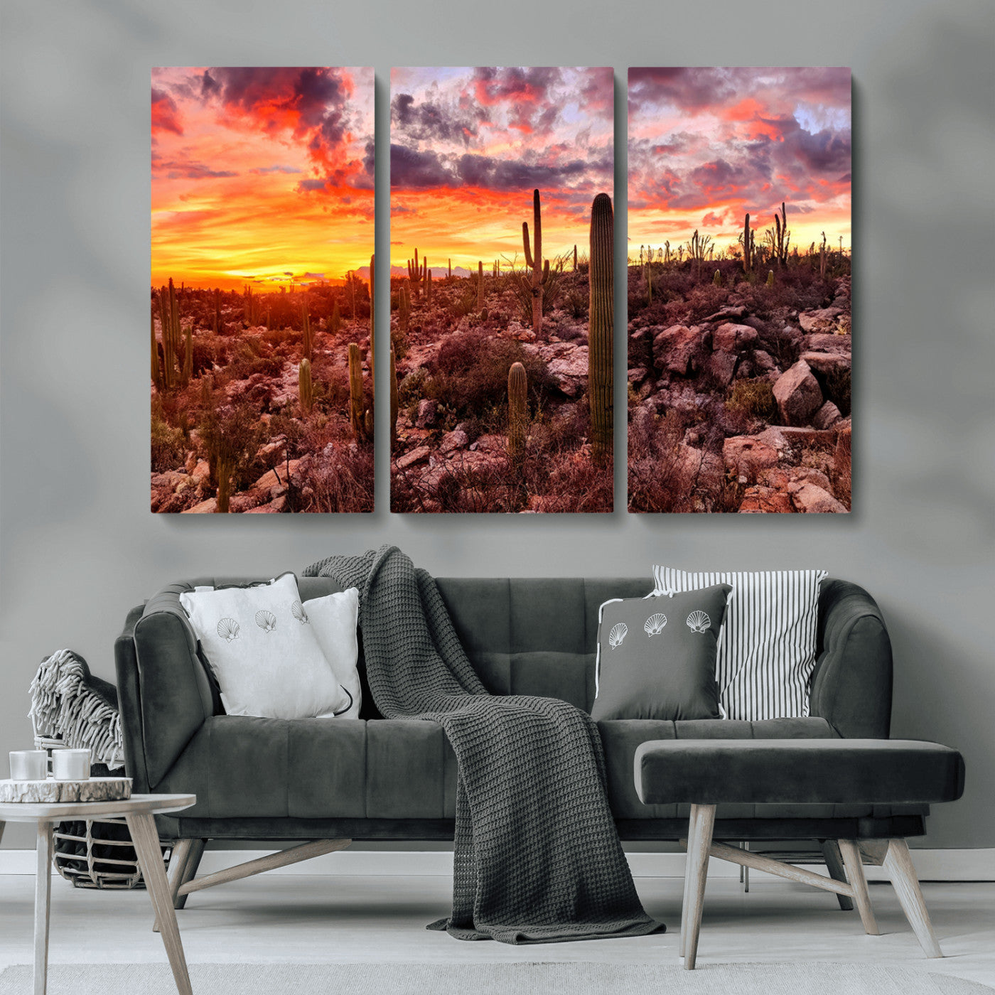 MGV-CV-48X32-3P - Arizona Desert Print, Western Cowboy Wall Art Print