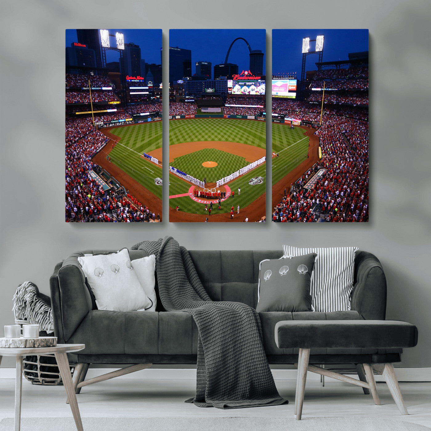 MGV-CV-48X32-3P - St. Louis Cardinals Baseball Team Print - Busch Stadium Wall Art Canvas Print