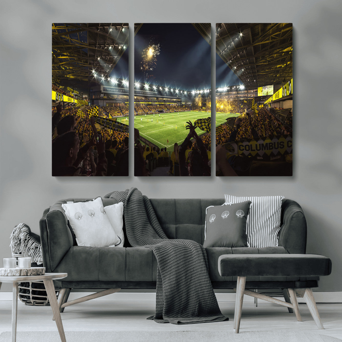 MGV-CV-48X32-3P - Columbus Crew Soccer Team Print - Columbus Crew Stadium Wall Art Canvas Print