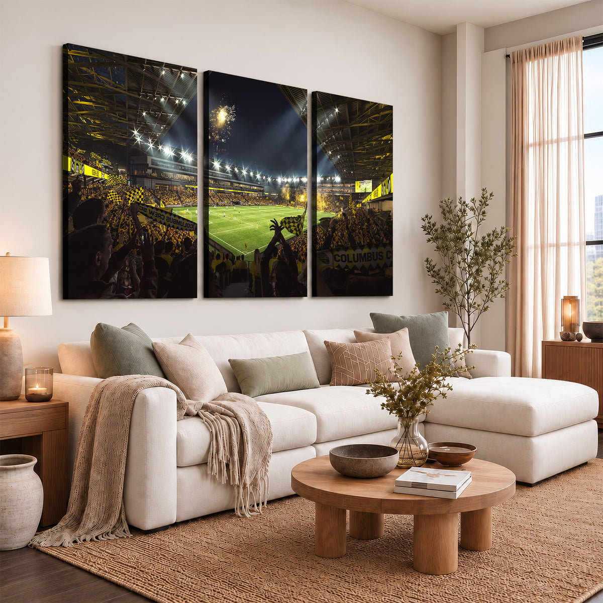 51122-MGV-CV-36X24 - Columbus Crew Soccer Team Print - Columbus Crew Stadium Wall Art Canvas Print
