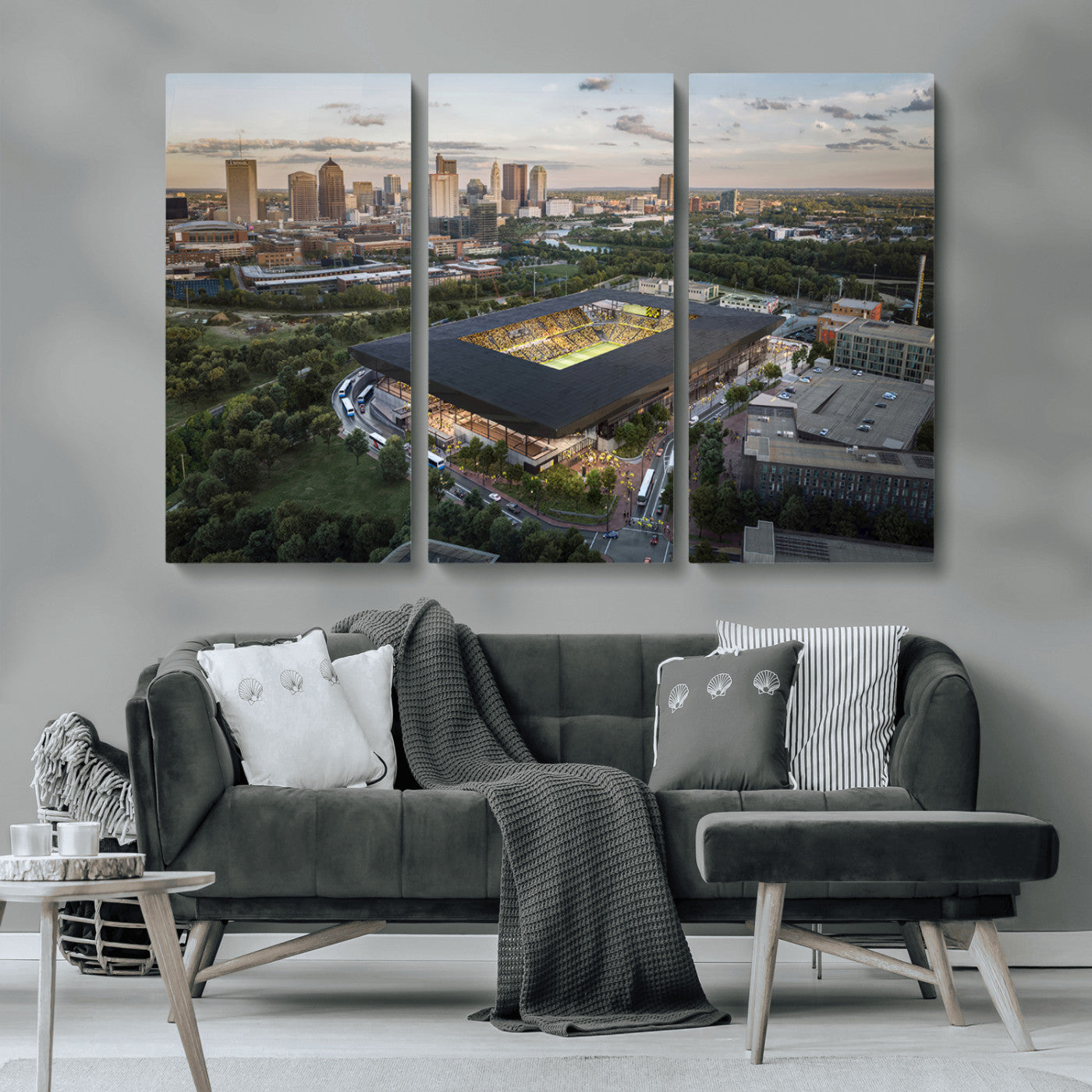 MGV-CV-48X32-3P - Columbus Crew Soccer Team Print - Columbus Crew Stadium Wall Art, Columbus Crew Soccer Wall Art