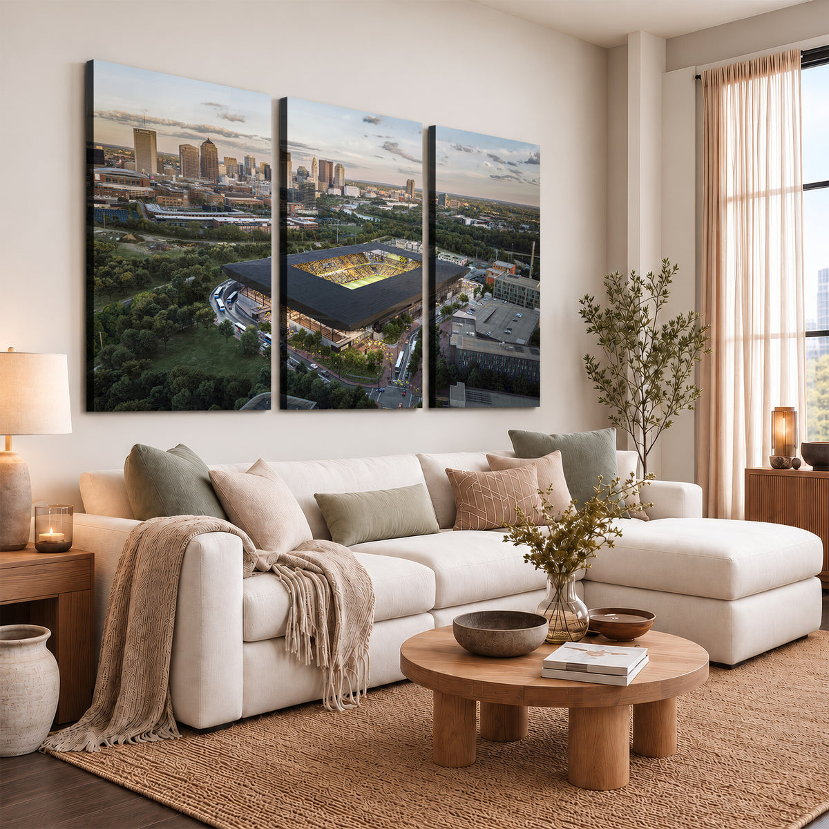 90971-MGV-CV-36X24 - Columbus Crew Soccer Team Print - Columbus Crew Stadium Wall Art, Columbus Crew Soccer Wall Art