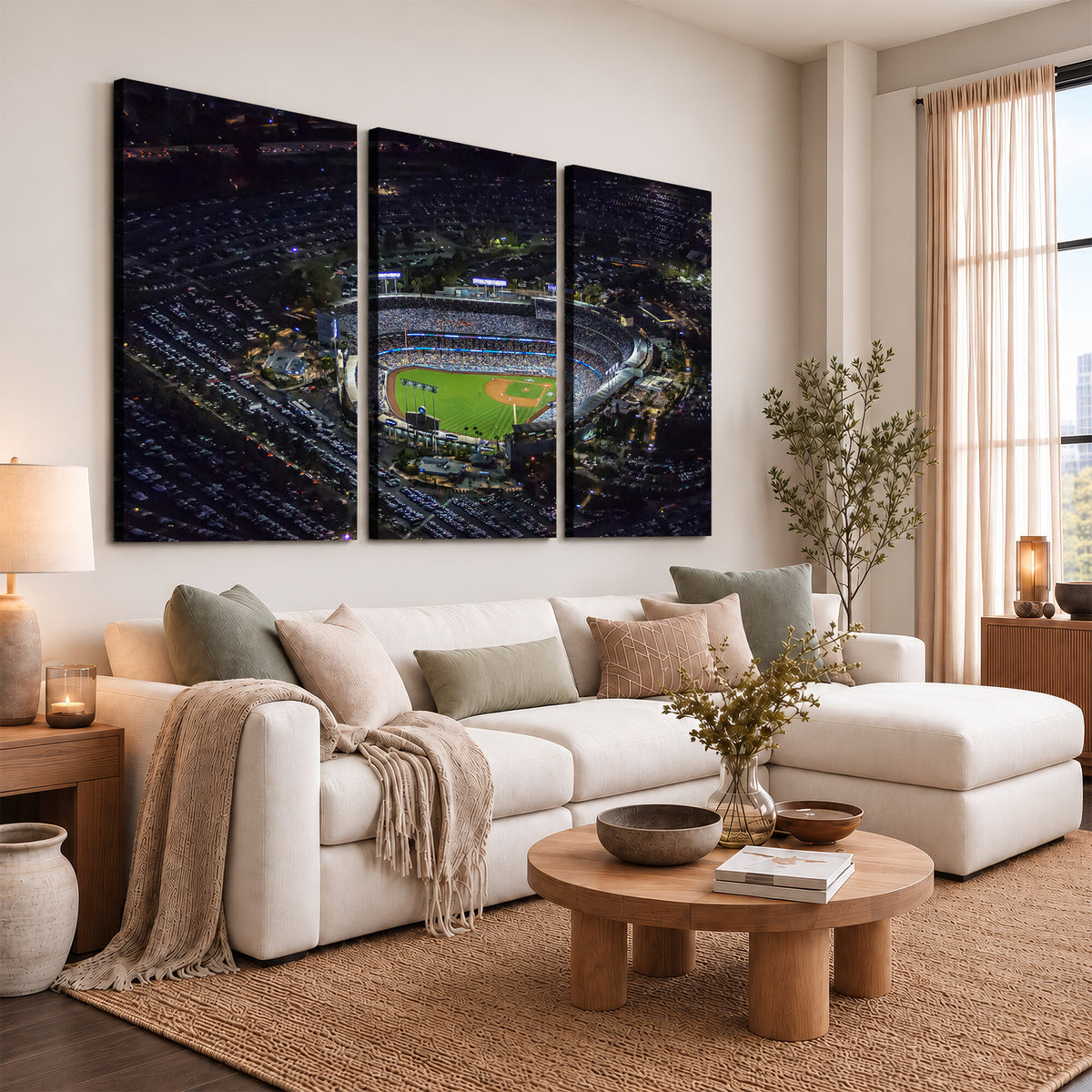 20932-MGV-CV-36X24 - Los Angeles Dodgers Dodger Stadium Wall Art Canvas Print