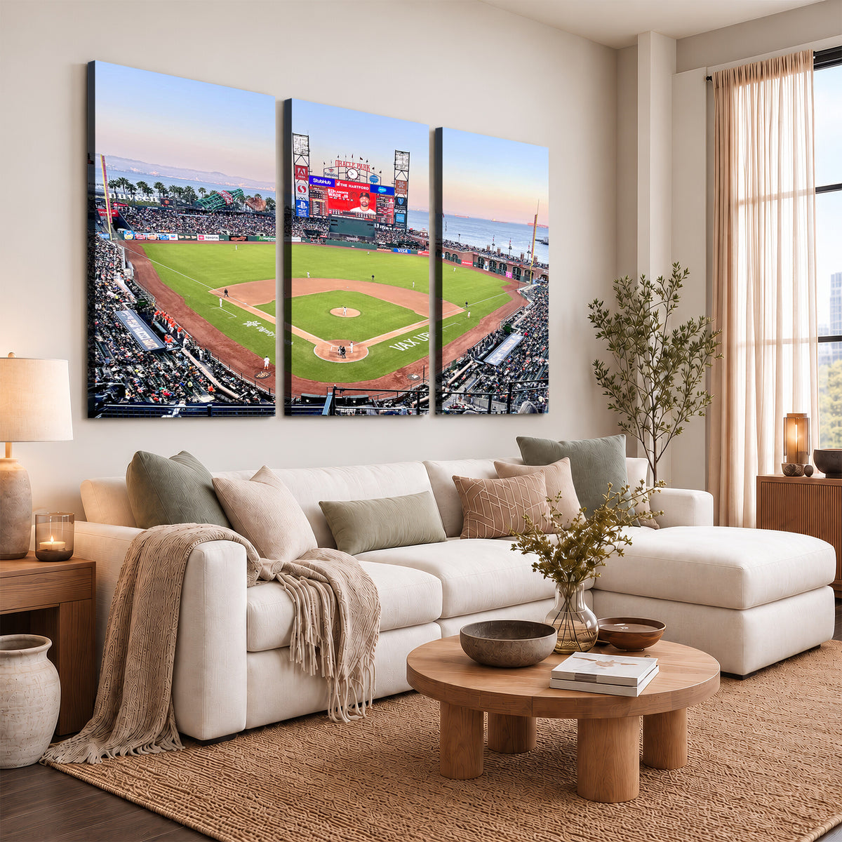 16055-MGV-CV-36X24 - San Francisco Giants Baseball Team Print, Oracle Park