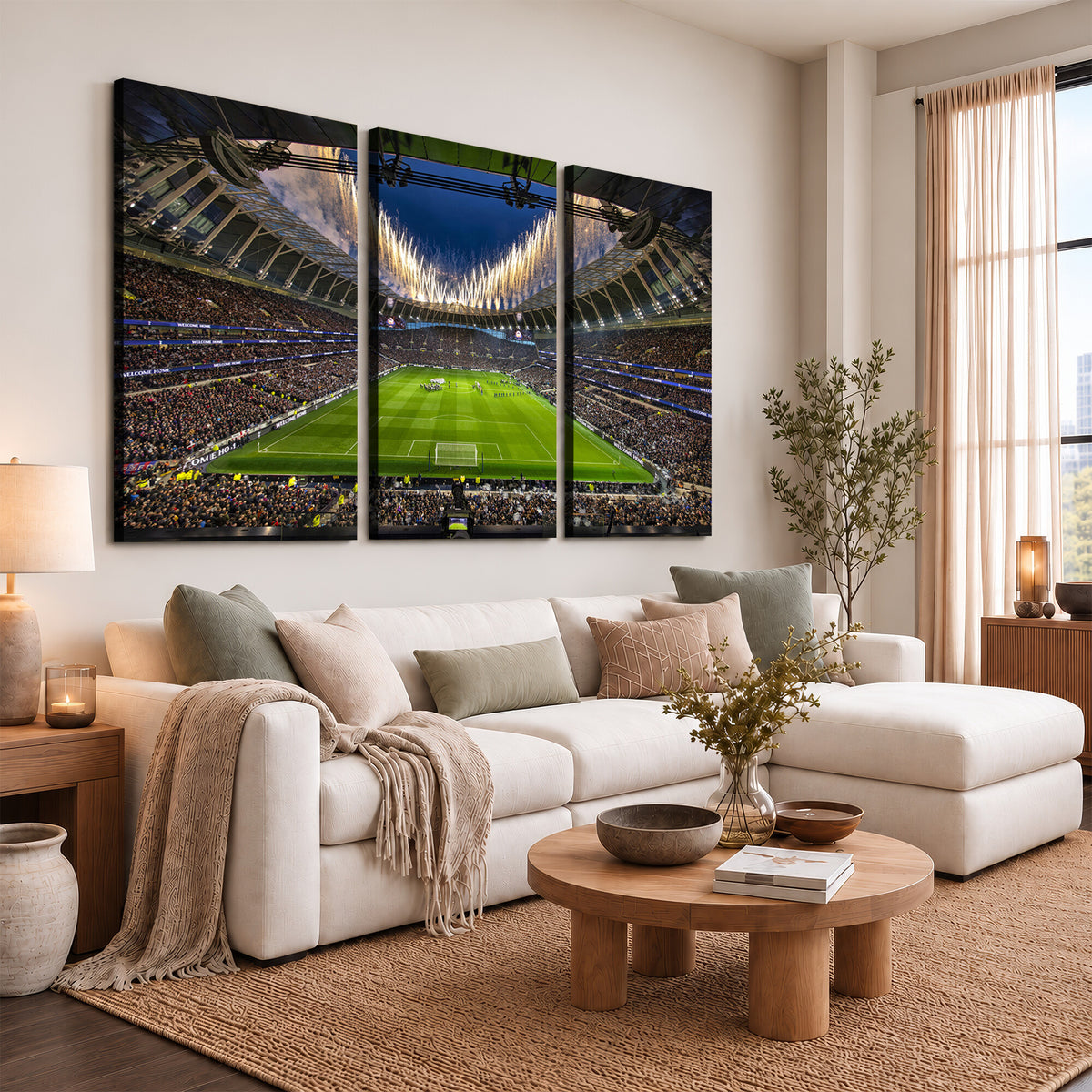 40157-MGV-CV-36X24 - Tottenham Hotspur Football Team Print, London Tottenham Hotspur Stadium Wall Art