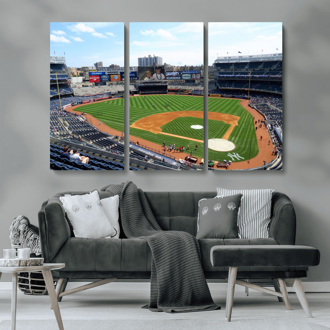 MGV-CV-48X32-3P - Buffalo Bills Stadium Wall Art - Buffalo Bills Decor- NFL Fans Gift, Perfect Sports Decor for Living