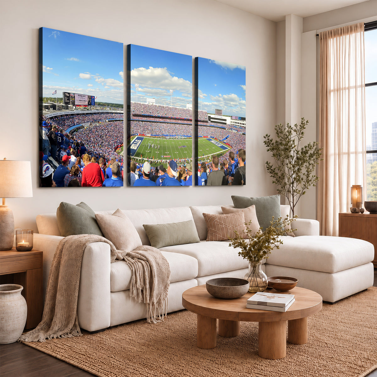 35302-MGV-CV-36X24 - Buffalo Bills NFL Football Team Print, Game Day at Buffalo Highmark Stadium