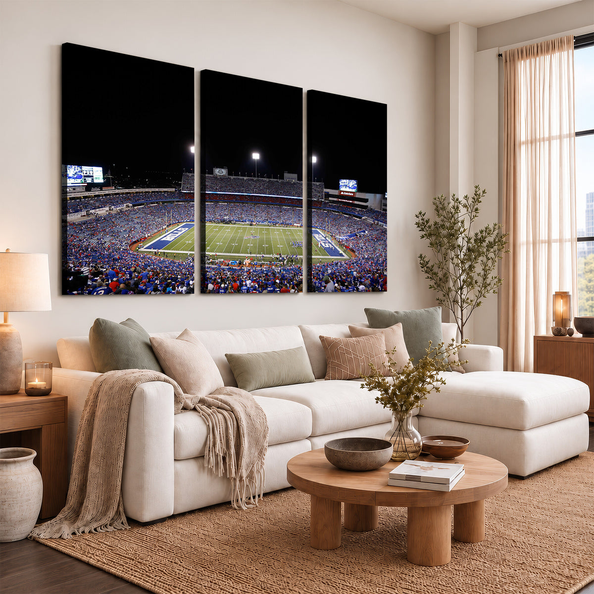 59036-MGV-CV-36X24 - Buffalo Bills Wall Art, Buffalo Bills Stadium Canvas Print for Sports Decor