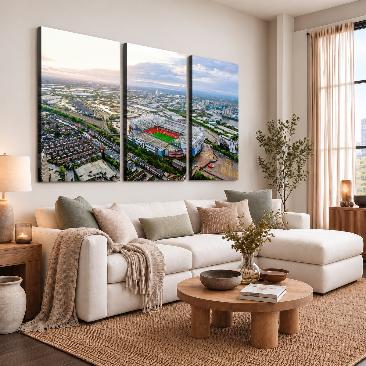 85657-MGV-CV-36X24 - Old Trafford Manchester United Stadium Wall Art Canvas Print
