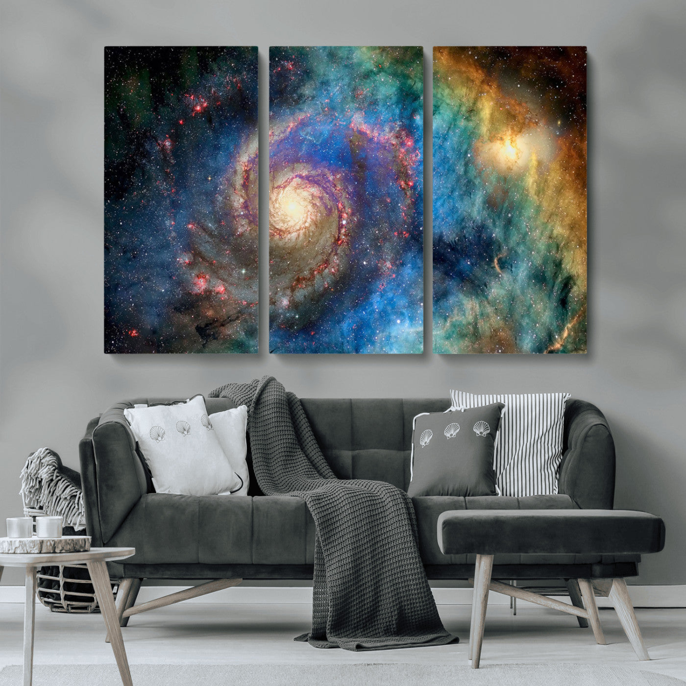 MGV-CV-48X32-3P - Spiral Galaxy Wall Art Canvas Print