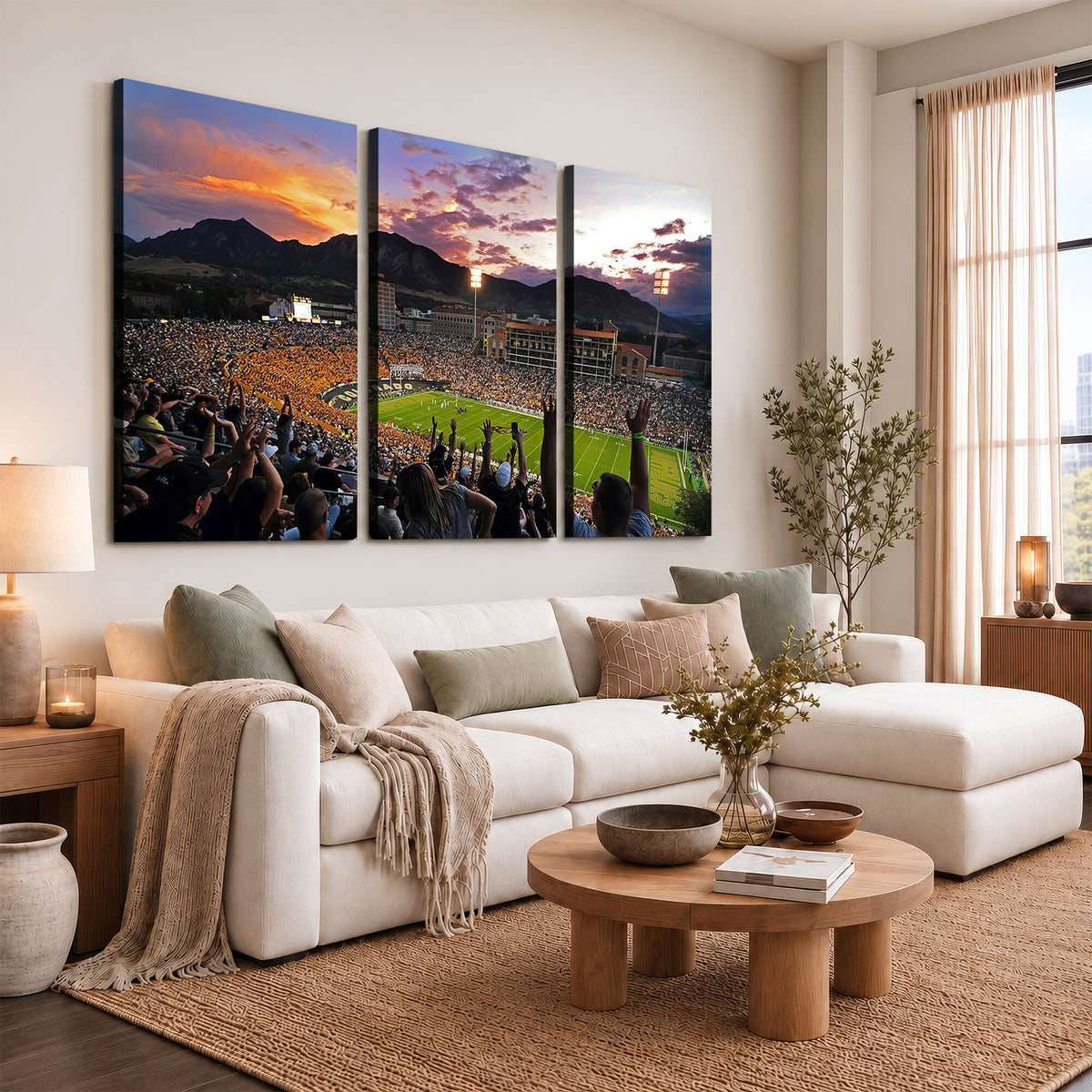 52579-MGV-CV-36X24 - Folsom Field, University of Colorado Buffaloes Football, Framed and Ready to Hang