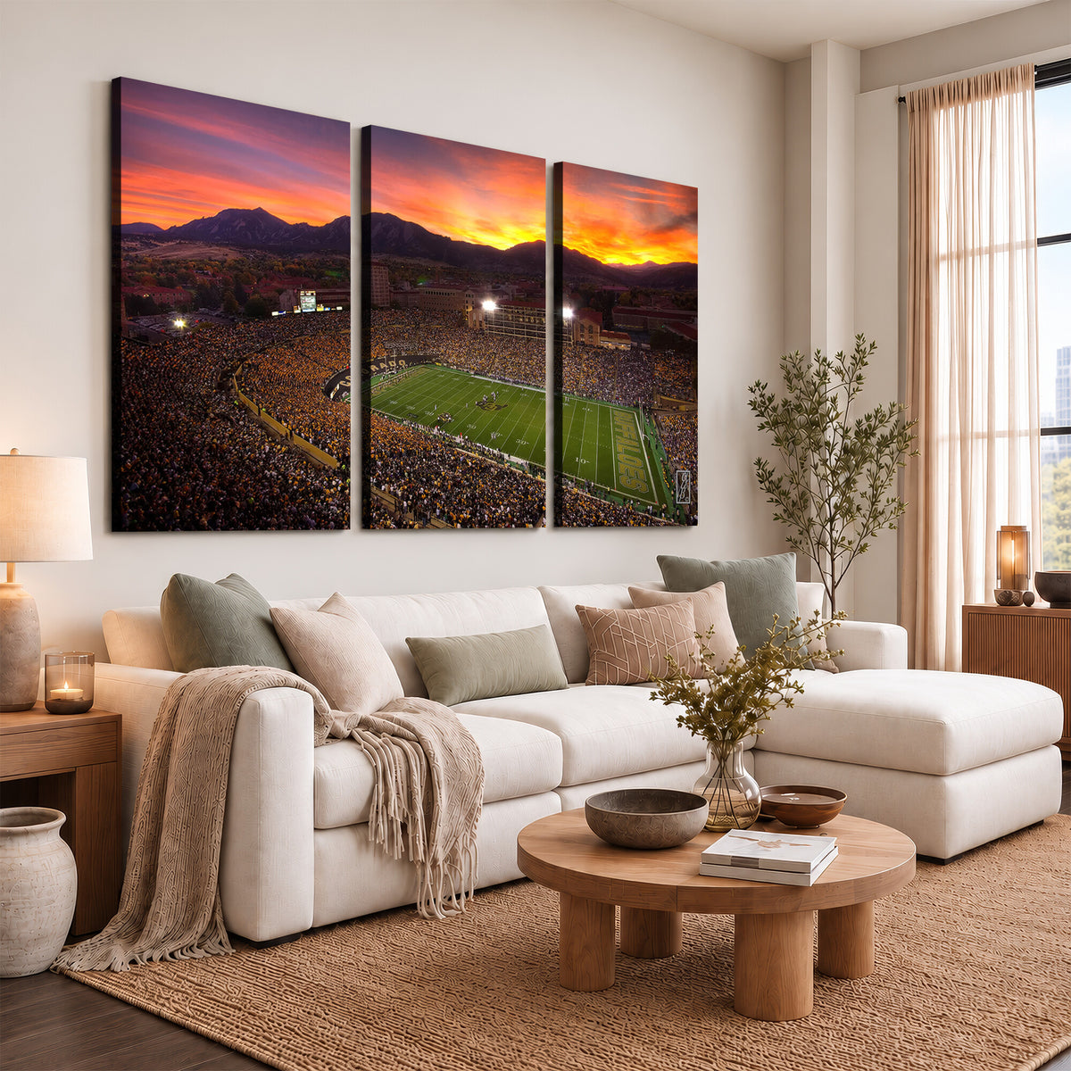 84649-MGV-CV-36X24 - Folsom Field, University of Colorado Buffaloes Football, Extra Large Game Room Wall Decor