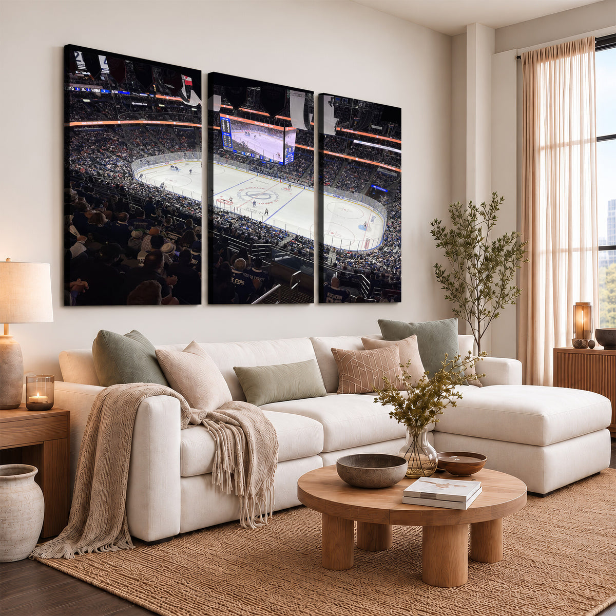 51641-MGV-CV-36X24 - Amalie Arena Florida Wall Art Canvas Print, NHL Hockey, Framed and Ready to Hang
