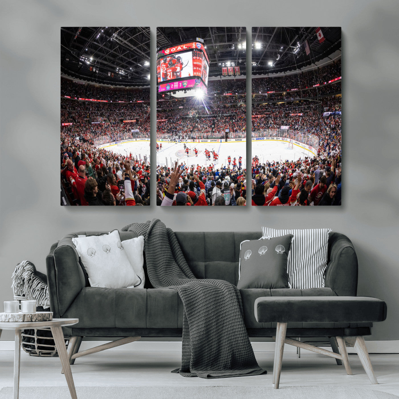 MGV-CV-48X32-3P - Amerant Bank Arena Wall Art Canvas Print - Basketball Arena Stadium Print
