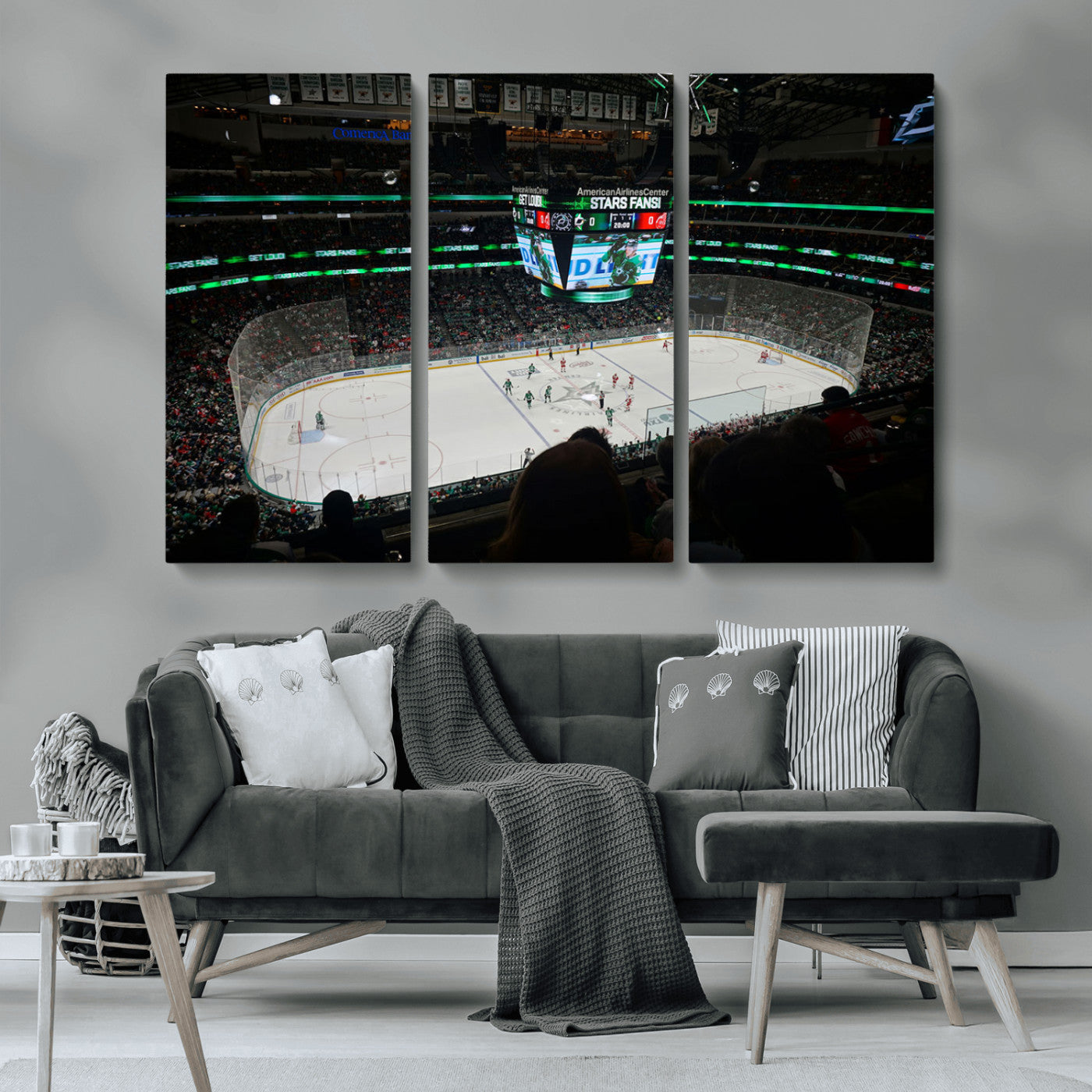 MGV-CV-48X32-3P - American Airlines Center Dallas Stars Wall Art Canvas Print - Dallas Hockey Arena Stadium Print