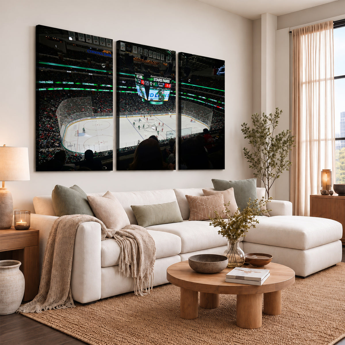 13876-MGV-CV-36X24 - American Airlines Center Dallas Stars Wall Art Canvas Print