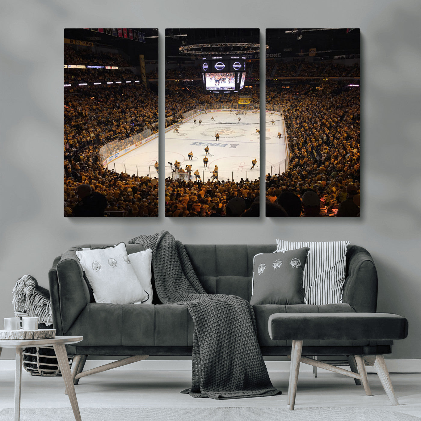 MGV-CV-48X32-3P - Bridgestone Arena - Nashville Predators Hockey Team Print - Nashville Wall Art Canvas Print