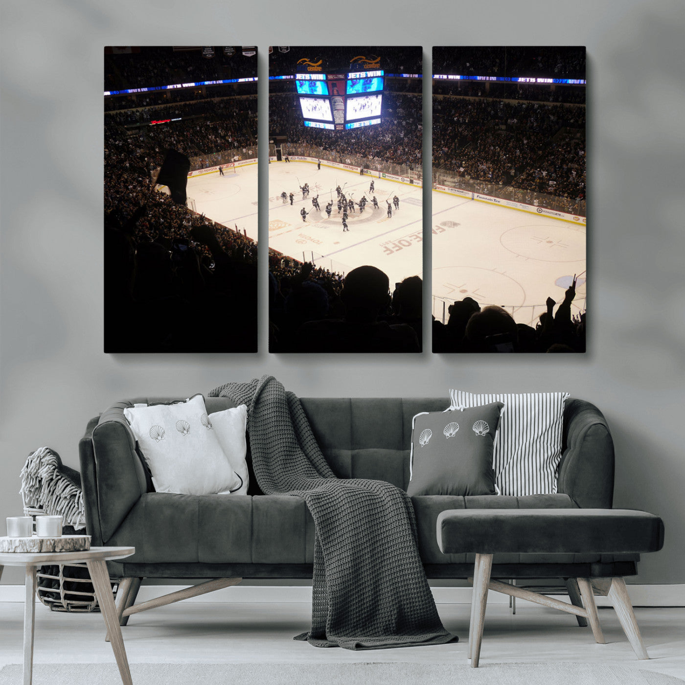 MGV-CV-48X32-3P - Canada Life Centre Wall Art | Winnipeg Jets Hockey Team Print Canvas | Ready to Hang | Winnipeg Wall