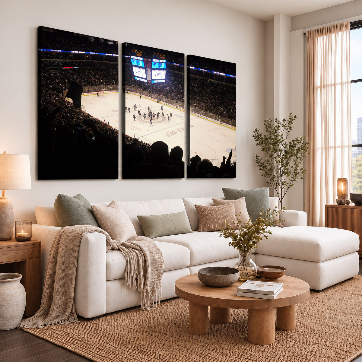 22497-MGV-CV-36X24 - Canada Life Centre Wall Art | Winnipeg Jets Hockey Team Print Canvas | Ready to Hang | Winnipeg Wall