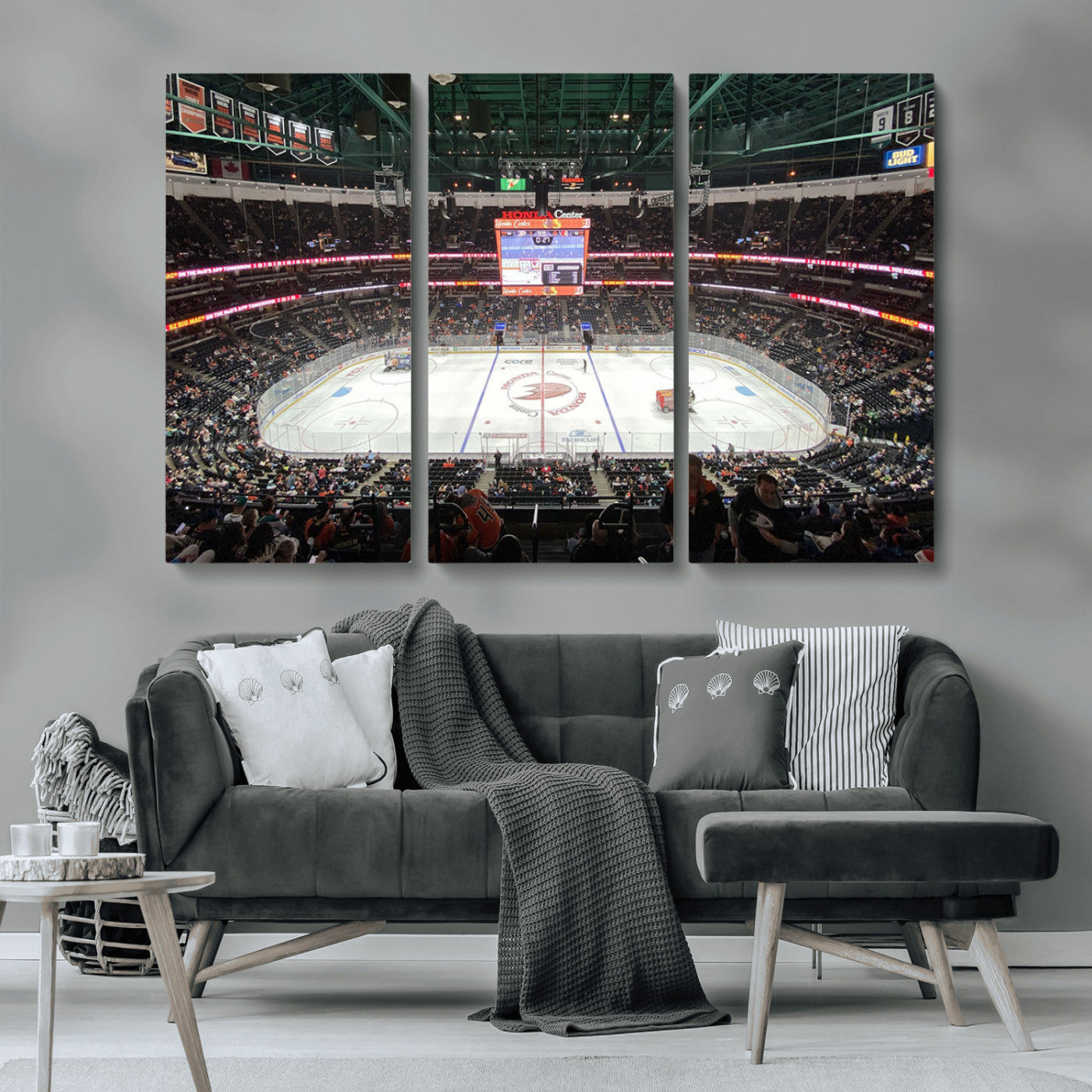 MGV-CV-48X32-3P - Honda Center California Anaheim Ducks Ice Hockey Stadium Canvas Print Wall Art