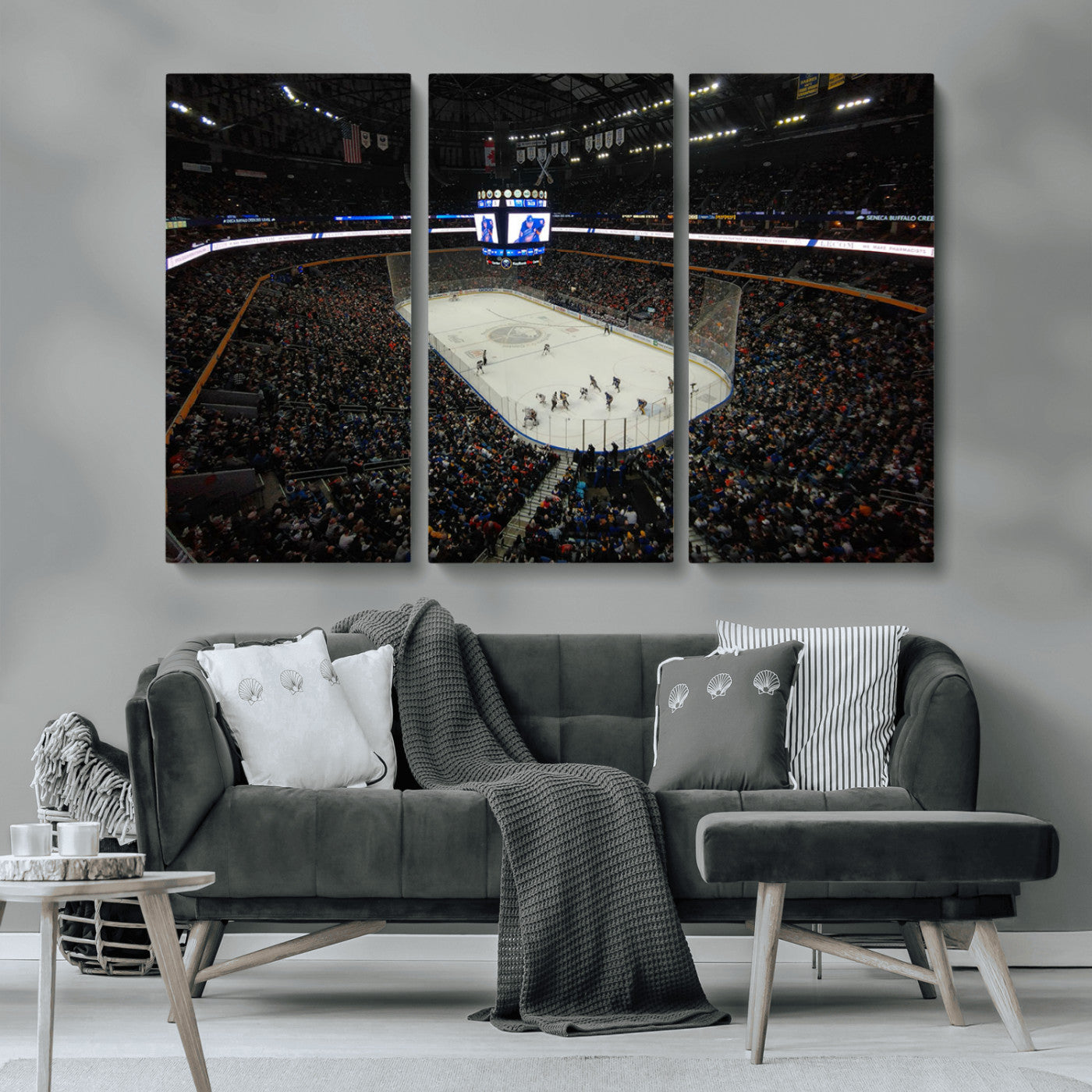 MGV-CV-48X32-3P - KeyBank Center New York Buffalo Sabres Hockey Stadium Canvas Print Wall Art
