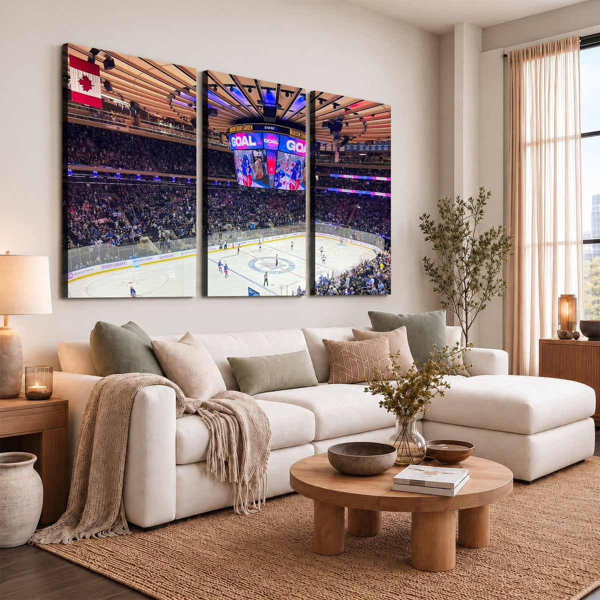 36401-MGV-CV-36X24 - Madison Square Garden New York Rangers Hockey Stadium Wall Art Canvas