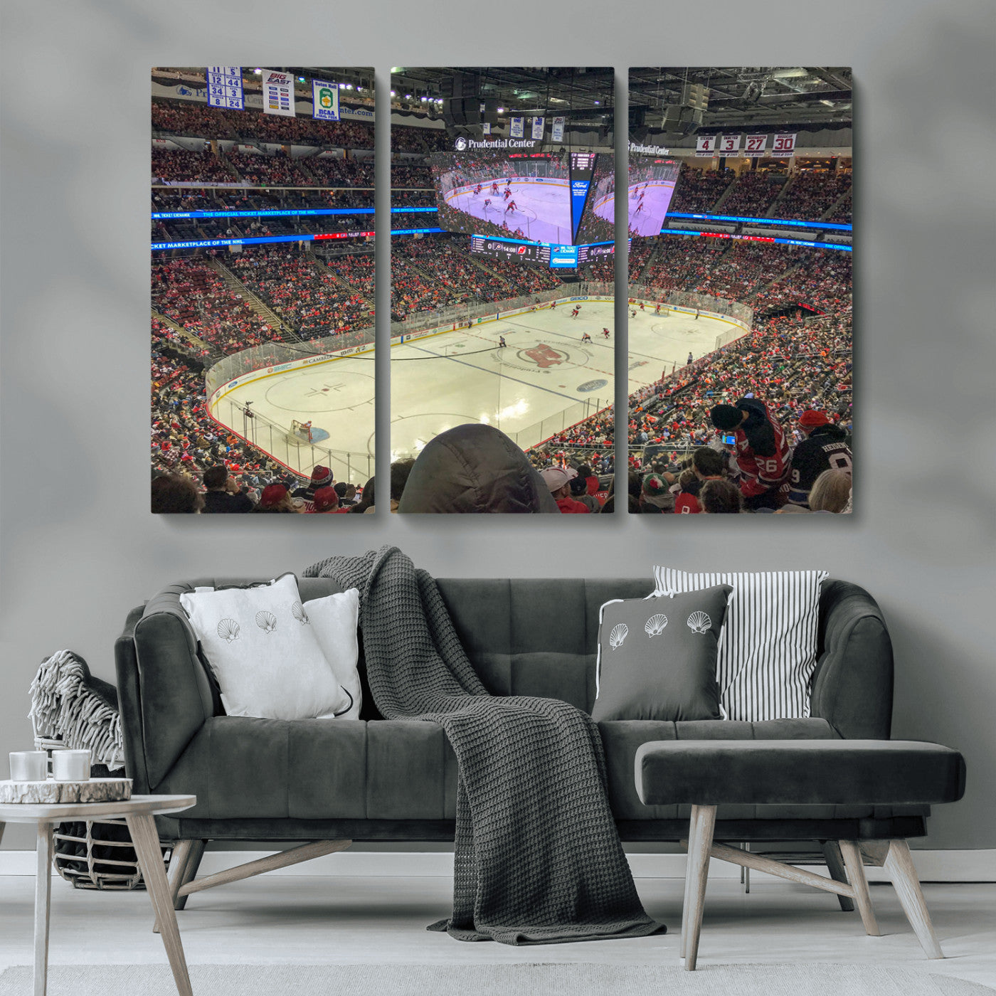 MGV-CV-48X32-3P - Prudential Center Newark New Jersey Devils Hockey Stadium, New Jersey Devils Hockey Stadium Canvas