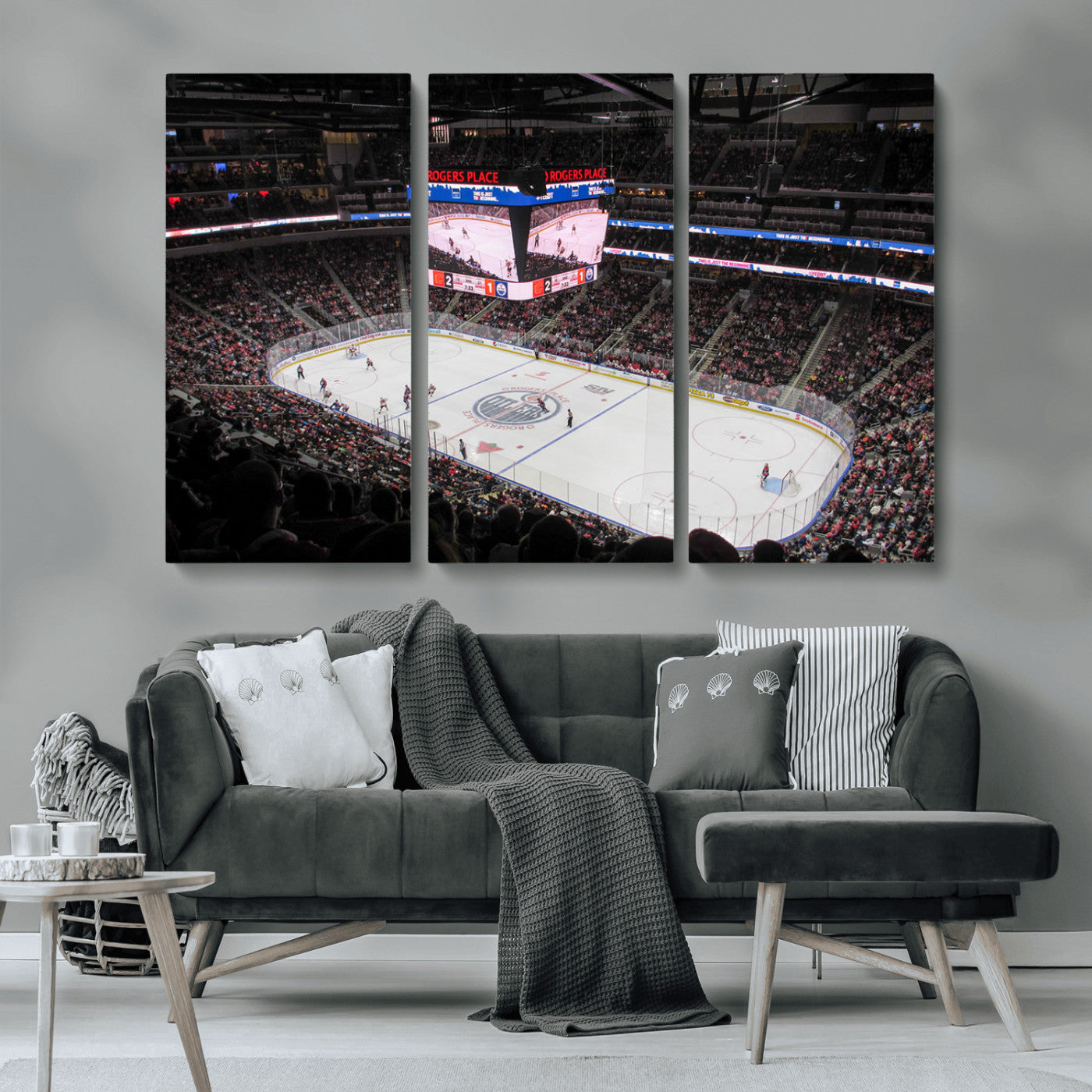 MGV-CV-48X32-3P - Rogers Place Edmonton Oilers Ice Hockey Stadium Wall Art, Rogers Place Edmonton Oilers Wall Art