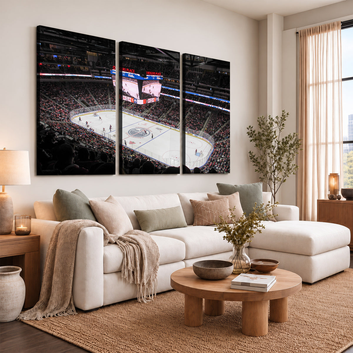 71180-MGV-CV-36X24 - Rogers Place Edmonton Oilers Ice Hockey Stadium Wall Art