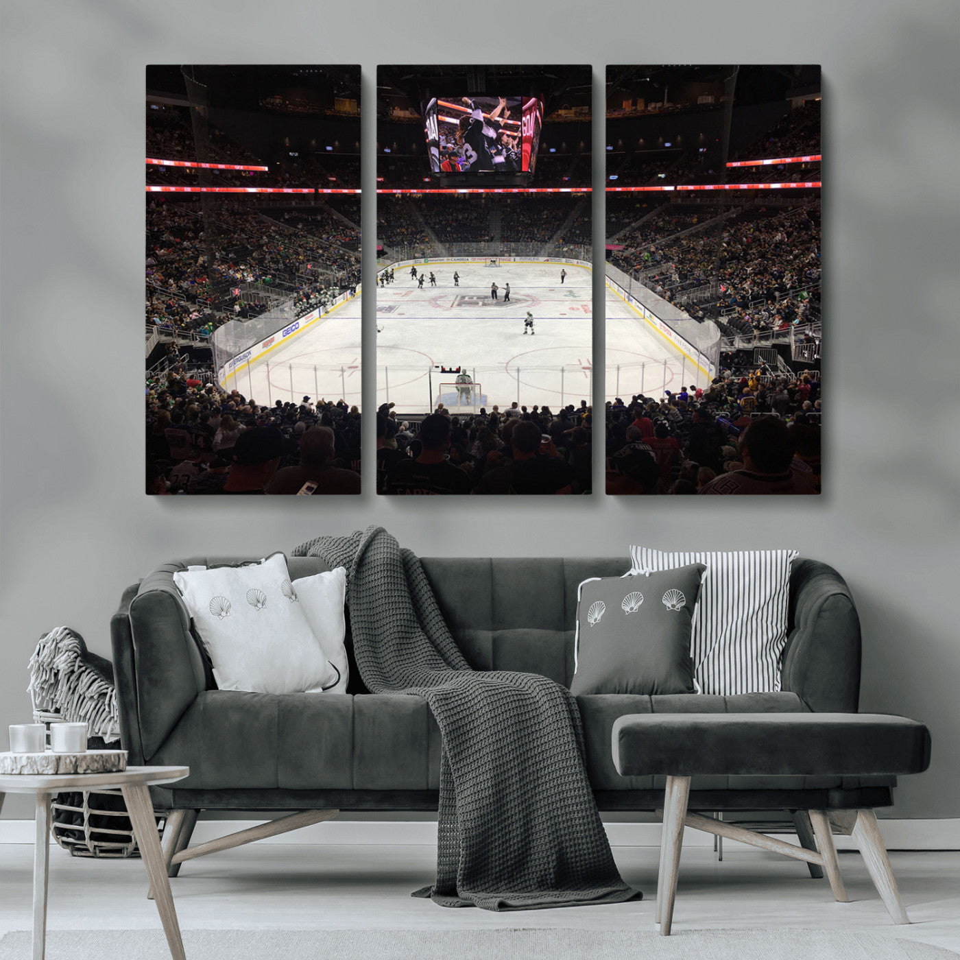 MGV-CV-48X32-3P - T Mobile Arena Paradise Nevada Vegas Golden Knights Ice Hockey Stadium Canvas Print Wall Art