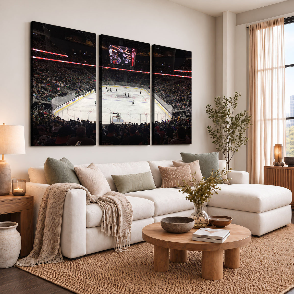 14802-MGV-CV-36X24 - T Mobile Arena Paradise Nevada Vegas Golden Knights Ice Hockey Stadium
