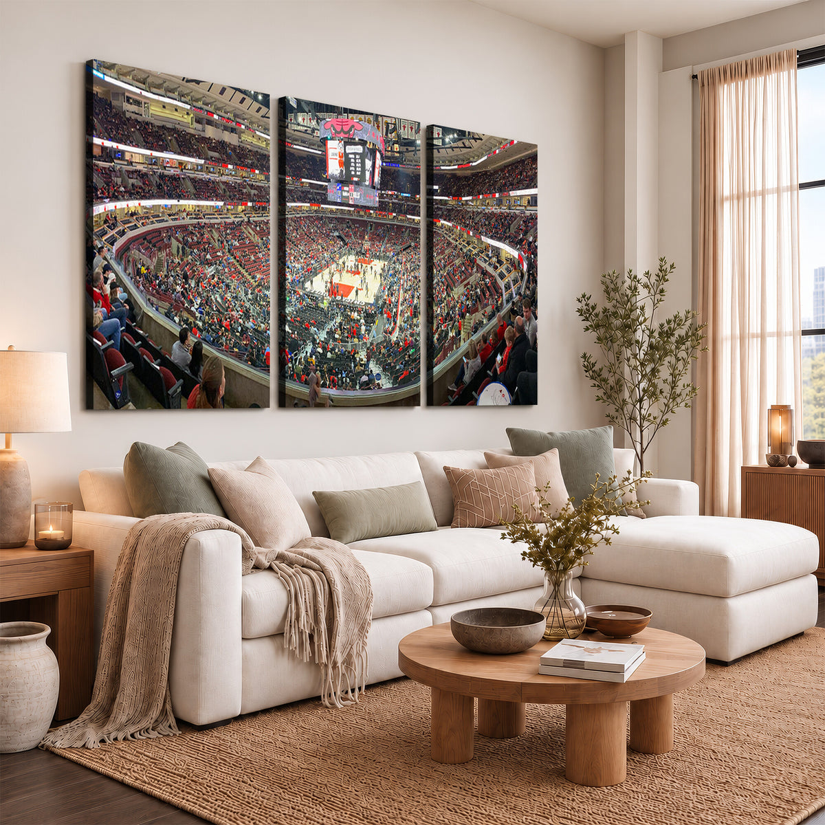 43481-MGV-CV-36X24 - United Center Chicago Bulls Stadium Wall Art Canvas Print