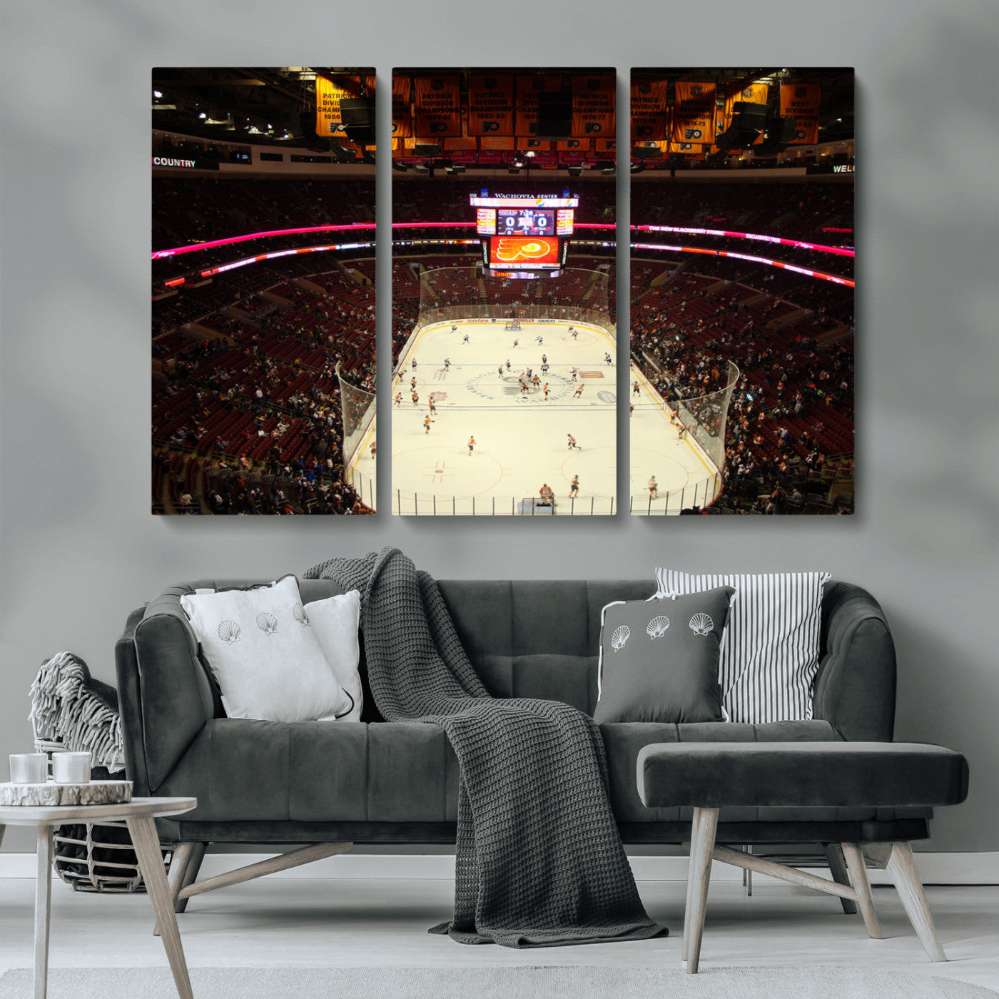 MGV-CV-48X32-3P - Wachovia Center Priort of Lyers Game Ice Hockey Stadium Canvas Print, Lyers Game Ice Hockey Stadium