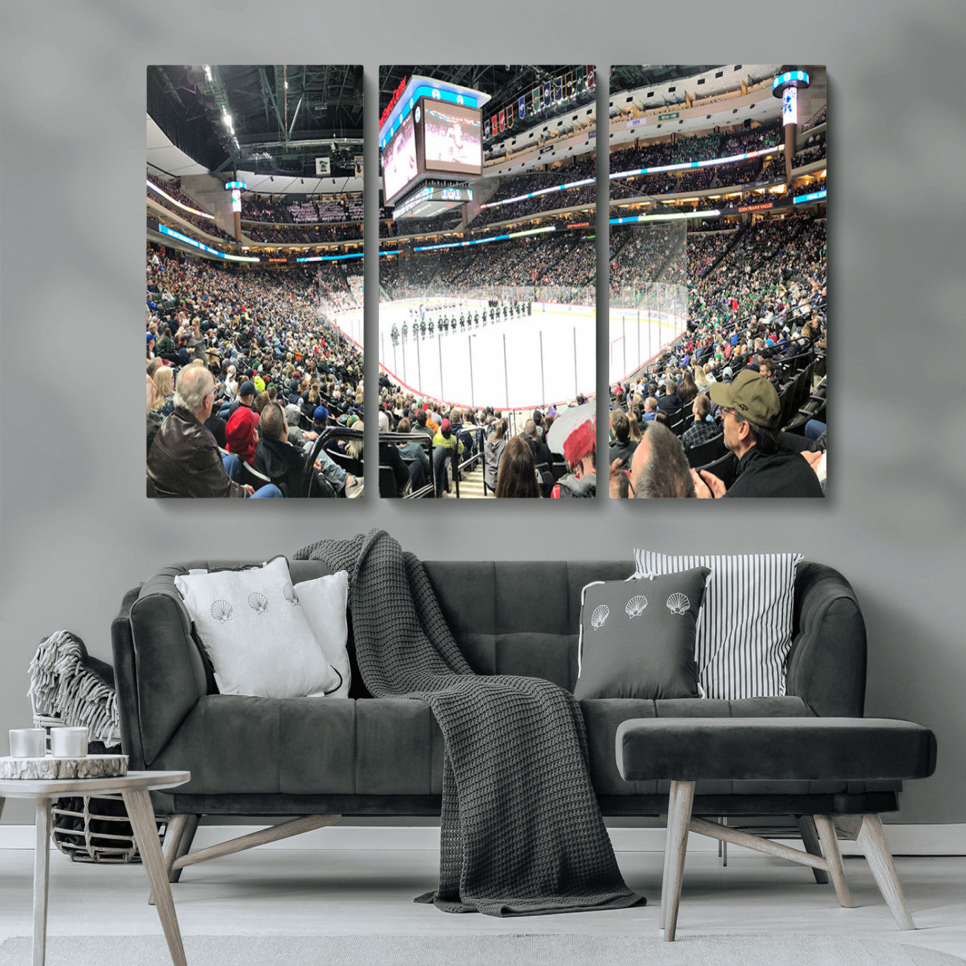 MGV-CV-48X32-3P - Xcel Energy Center St Paul Minnesota Wild Ice Hockey Stadium Canvas, Minnesota Wild Ice Hockey