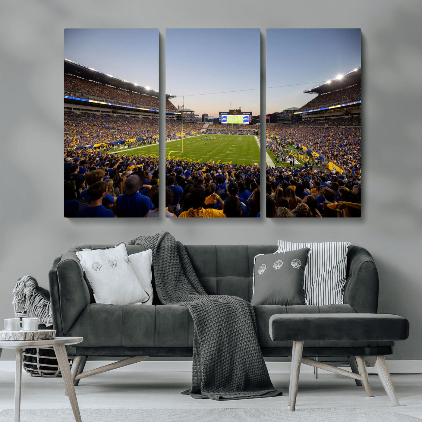 MGV-CV-48X32-3P - Pittsburgh Panthers Football Team Print - Pittsburgh Acrisure Stadium Wall Art Canvas Print