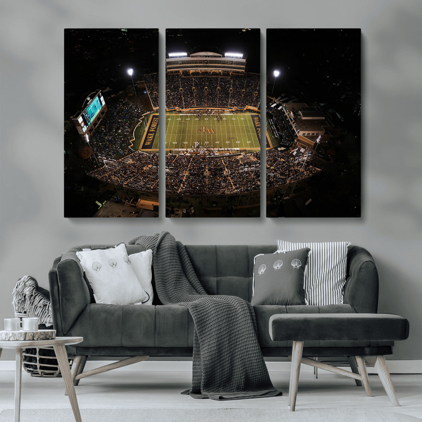 MGV-CV-48X32-3P - Wake Forest University Demon Deacons Canvas Printi, Football Team Print - Winston-Salem Allegacy