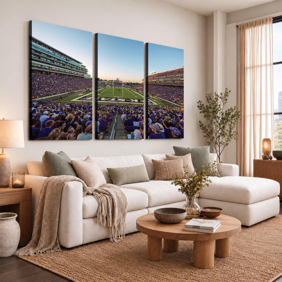 82792-MGV-CV-36X24 - Kansas State University Wildcats Football Team Print - Manhattan Bill Snyder Family Football Stadium