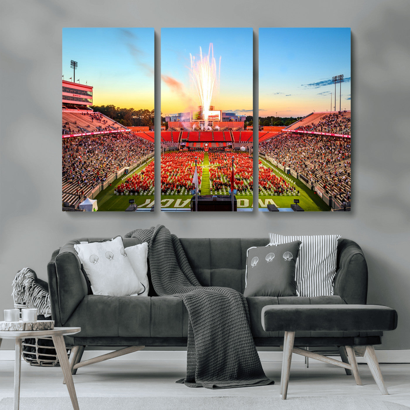 MGV-CV-48X32-3P - North Carolina State University Canvas Print, North Carolina State University Wolfpack Football Team