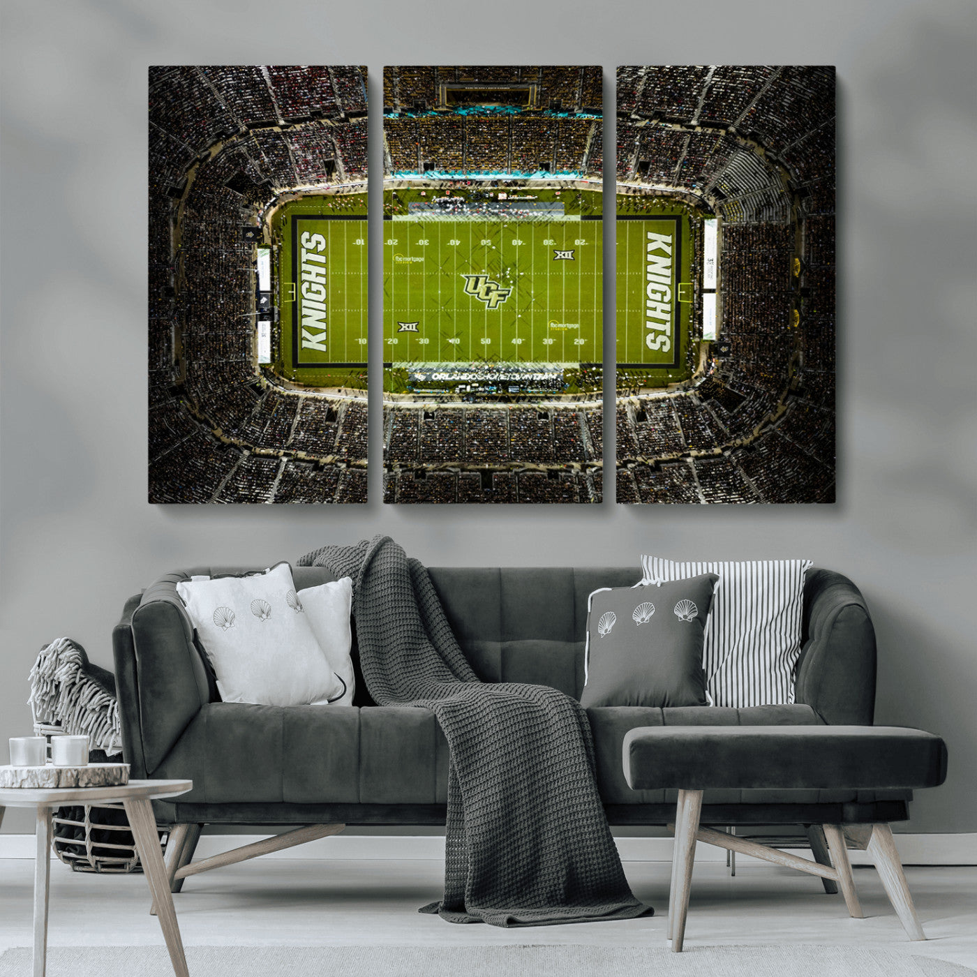 MGV-CV-48X32-3P - UCF Knights Football Team Print - Orlando FBC Mortgage Stadium Wall Art, UCF Knights Canvas Print