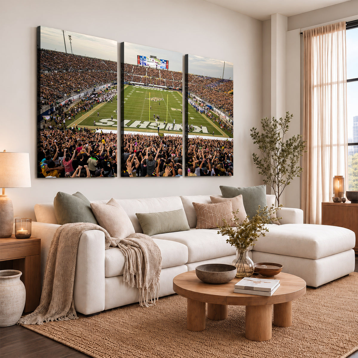 38659-MGV-CV-36X24 - UCF Knights Football Team Print - Orlando FBC Mortgage Stadium Canvas Print
