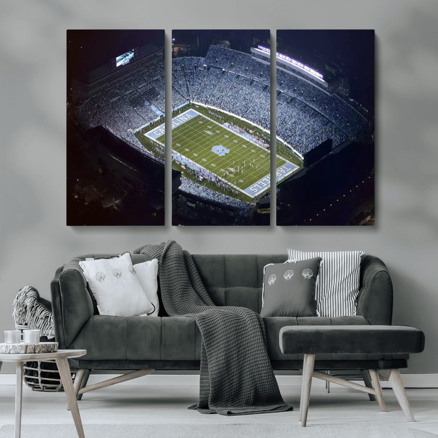 MGV-CV-48X32-3P - University of North Carolina Tar Heels Football Team Print - Chapel Hill Kenan Memorial Stadium