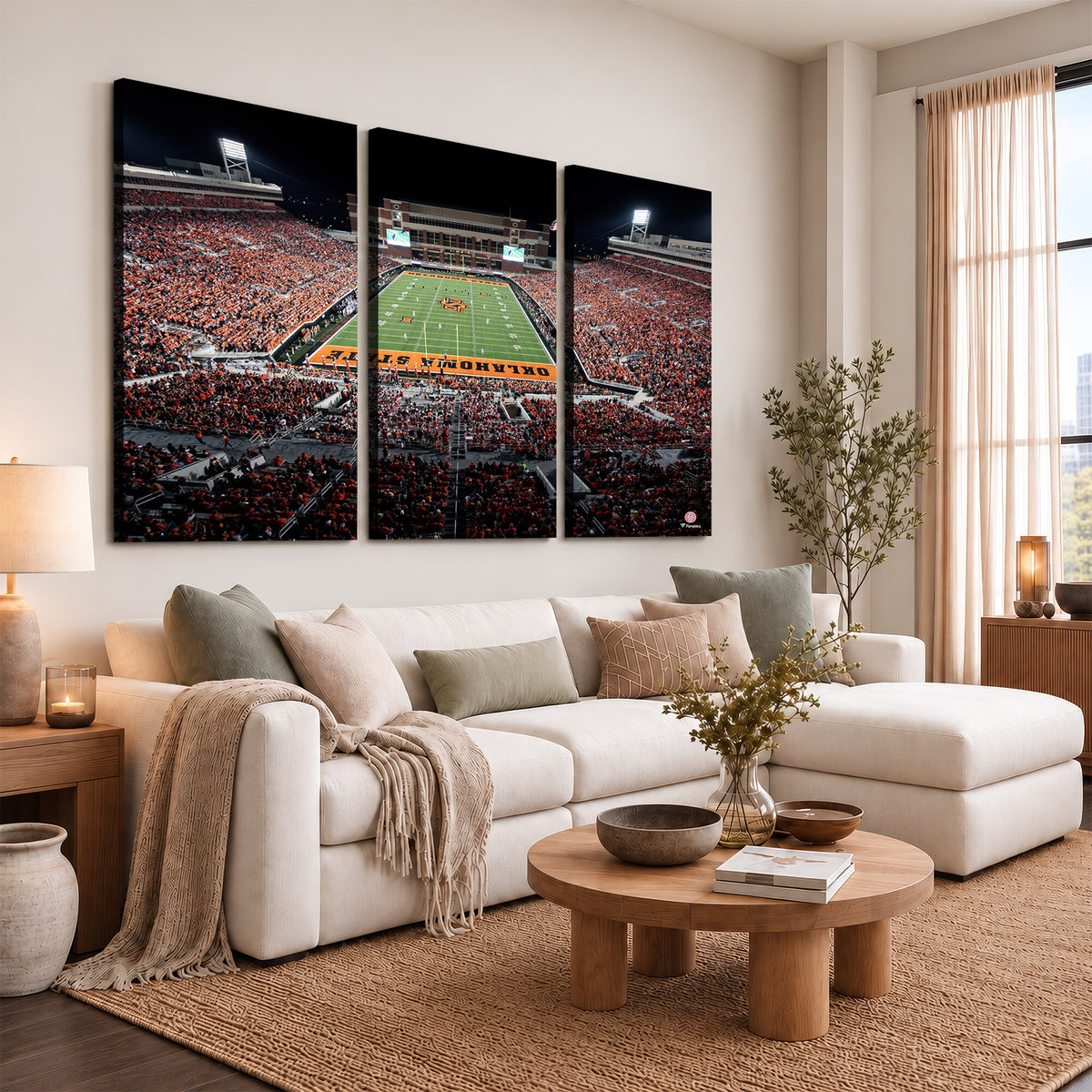 81675-MGV-CV-36X24 - Oklahoma State Cowboys Canvas Print, Football Team Print
