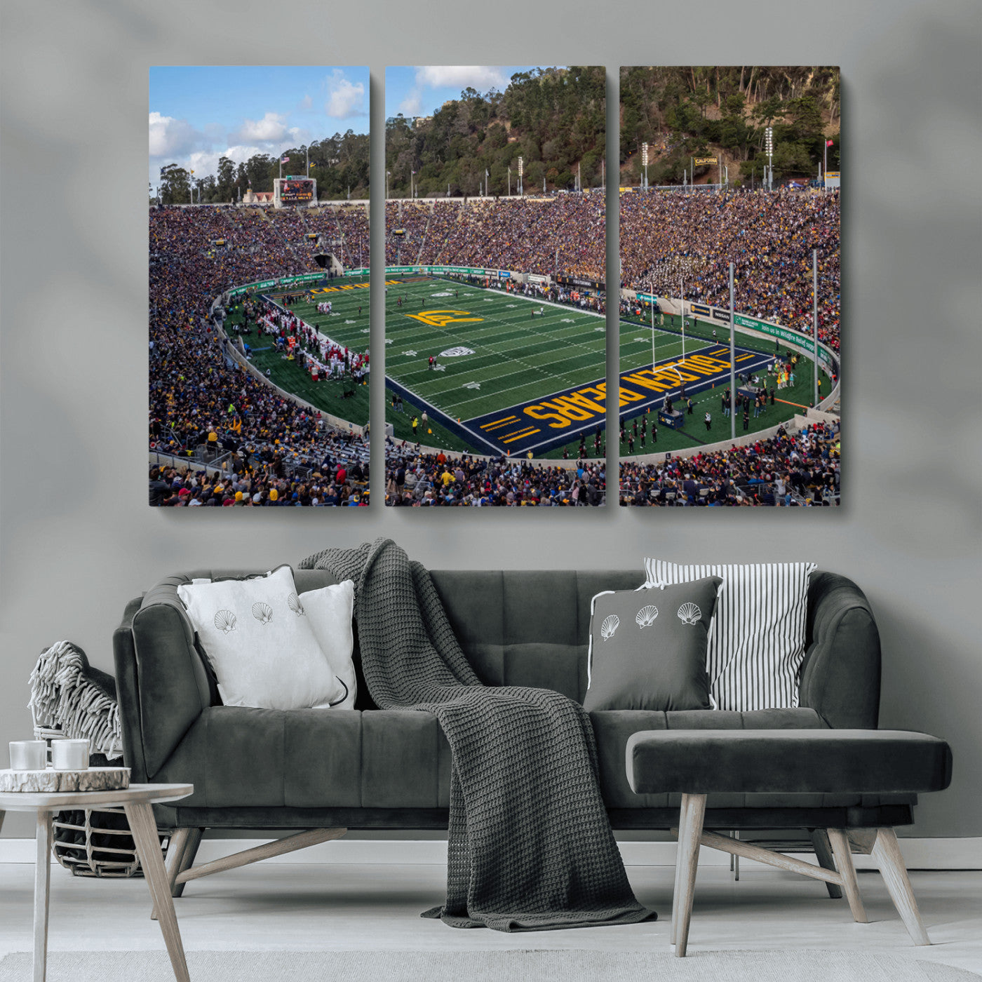 MGV-CV-48X32-3P - University of California Golden Bears Football Team Print - Berkeley California Memorial Stadium Art