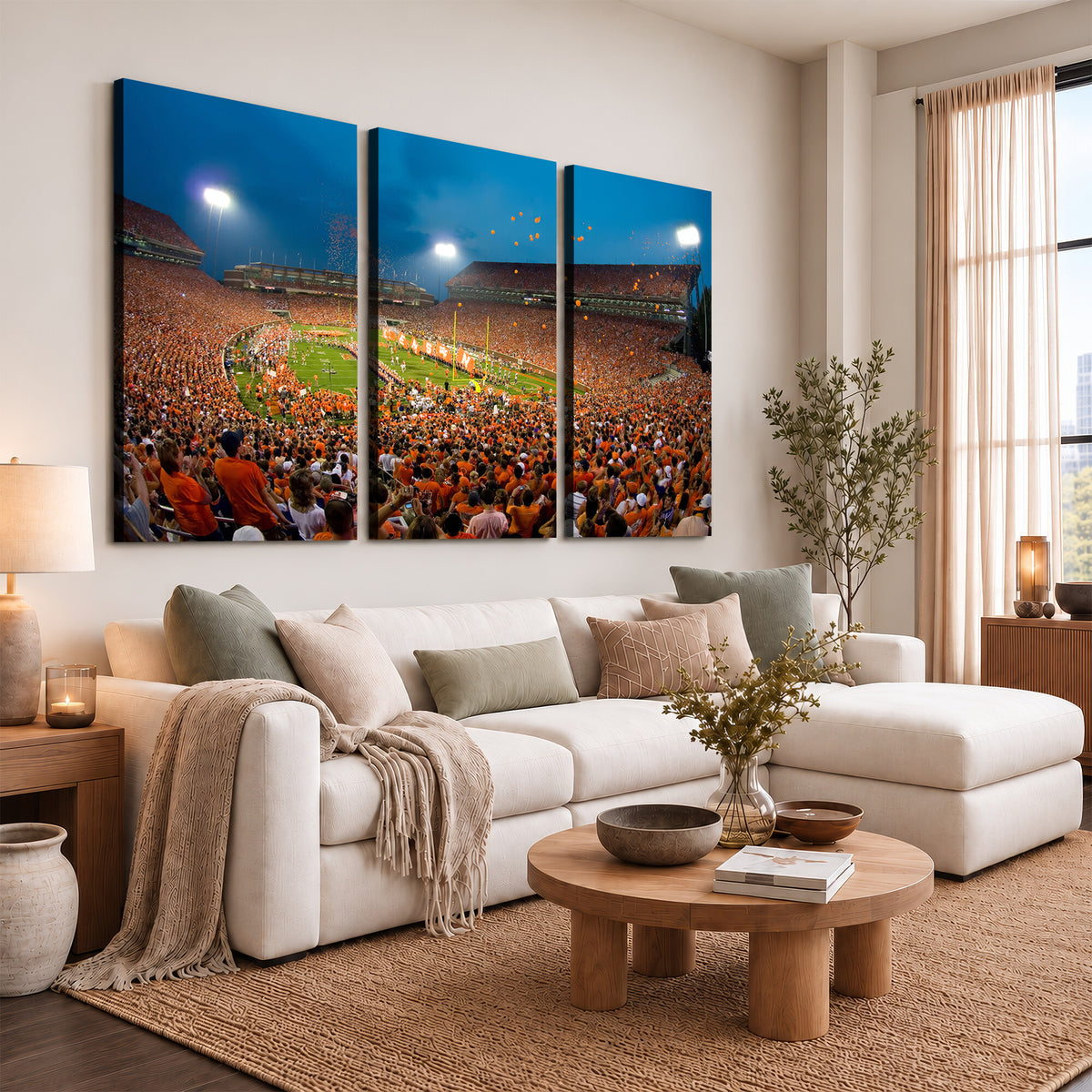 26196-MGV-CV-36X24 - Clemson University Tigers Football Team Print, Clemson